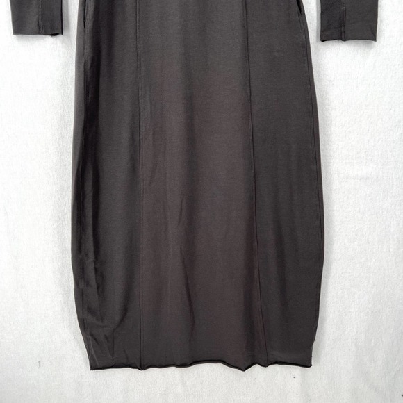 LUNYA The Robe Womens XS Small Eclipse Gray Cowl Neck Pima Cotton Blend Long NEW - Picture 10 of 16